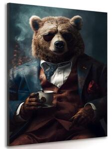 Obraz zvierací gangster medveď - 40x60