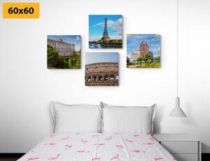 Set obrazov krásy veľkolepých miest - 4x 40x40