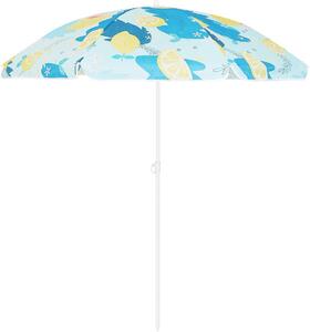 Plážový a balkónový slnečník 160 cm - dizajn "Lemon" - slnečník na záhradu a dovolenku (model