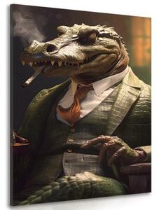 Obraz zvierací gangster krokodíl - 80x120
