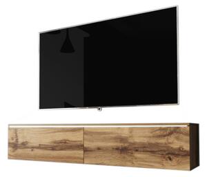 TV stolík MENDES D 140, 140x30x32, dub wotan + LED