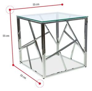 Konferenčný stolík KAPPA 2, 55x55x55, sklo/chrom