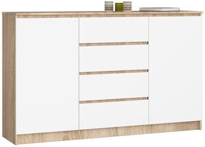 Komoda K160 2D 4SZ CLP dub sonoma / biela