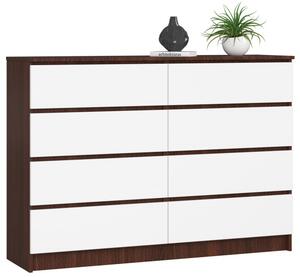 Komoda K140 8SZ CLP wenge / biela