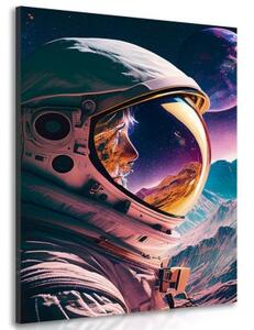 Obraz tajuplný profil kozmonauta - 40x60