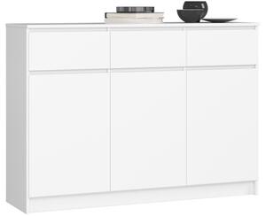 Komoda K140 3D 3SZ CLP biela