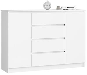 Komoda K140 2D 4SZ CLP biela