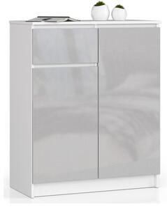 Komoda K80 2D 1SZ CLP metalická lesk
