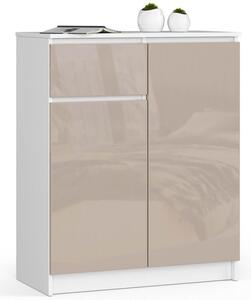 Komoda K80 2D 1SZ CLP cappuccino lesk