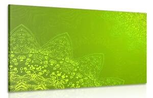 Obraz moderné prvky Mandaly v odtieňoch zelenej - 90x60