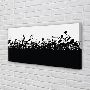Obraz canvas Čierna a biela poznámky 100x50 cm