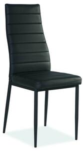 Jedálenská stolička VERME, čierna/čierna