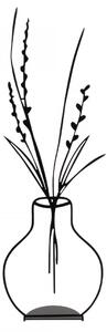 Hanah Home Kovová dekorácia Flowerpot I 46 cm čierna