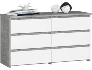 Komoda CL100 6SZ betón / biela