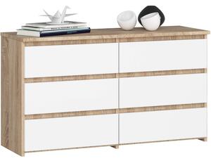 Komoda CL100 6SZ dub sonoma / biela
