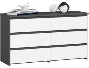 Komoda CL100 6SZ sivá / biela