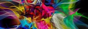 Obraz abstraktný farebný chaos - 120x40