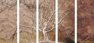 5-dielny obraz koruna stromu - 100x50