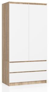 Skriňa S 90 cm 2D 2SZ CLP sonoma / biela