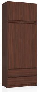 Skriňa s nadstavcom S 90 cm 2D 2SZ CLP wenge