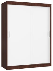 Šatníková skriňa s posuvnými dverami 150 cm CLP mono wenge / biela