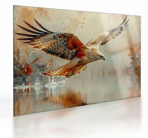 Sklenený obraz - Dravý vták (70x50 cm)
