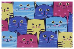 Mujkoberec Original Protišmyková rohožka farebné mačky 104690 multicolor - 45x70 cm