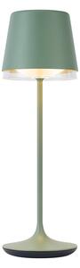 Stolná lampa zelená vrátane LED IP65 Nabíjateľná s nabíjacou stanicou - Bass