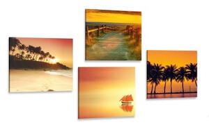 Set obrazov krása morskej krajiny - 4x 40x40