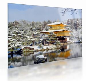 Sklenený obraz - Kinkakudži, Japonsko (70x50 cm)