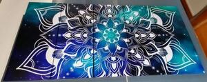 5-dielny obraz moderná Mandala s orientálnym vzorom - 100x50