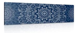 Obraz modrá Mandala s abstraktným vzorom - 150x50