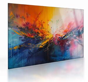 Sklenený obraz - Farebná abstrakcia (70x50 cm)