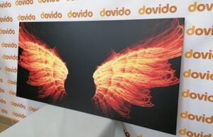 Obraz ohnivé anjelské krídla - 100x50