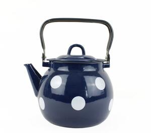 Belis smaltovaný čajník modrý s bodkami 3,5L
