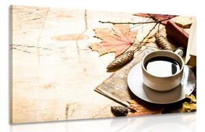 Obraz jesenná šálka kávy - 120x80