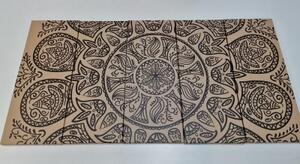 5-dielny obraz Mandala s abstraktným prírodným vzorom - 100x50