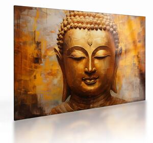 Sklenený obraz - Budha, olejomaľba (70x50 cm)