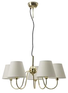 ByRydens 4202720-6509 - Luster na lanku LYNF 5xE14/8W/230V mosadz/biela