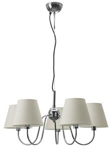 ByRydens 4202720-6510 - Závesný luster na lanku LYNF 5xE14/8W/230V chróm/biela