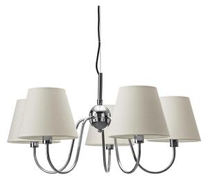 ByRydens 4202720-6510 - Závesný luster na lanku LYNF 5xE14/8W/230V chróm/biela
