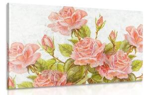 Obraz vintage kytica ruží - 120x80