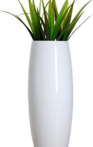 Kvetináč MAGNUM, sklolaminát, výška 116 cm, biely lesk