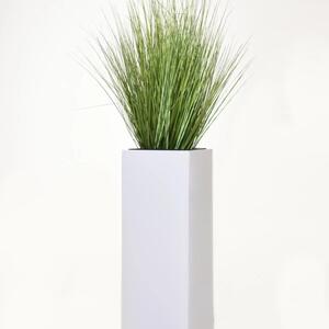 Kvetináč BLOCK 65, pozink, výška 65 cm, biely