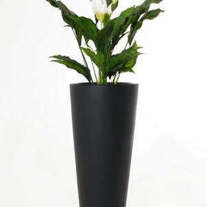 Kvetináč RONDO CLASSICO 80, sklolaminát, výška 80 cm, antracit