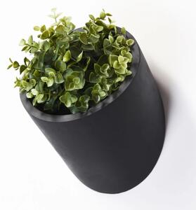 Nástenný kvetináč MURINA, pieskovec 20x20 cm, čierny