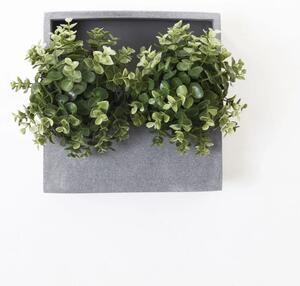 Kvetináč na stenu MINU, sklolaminát, 30x30 cm, sivý