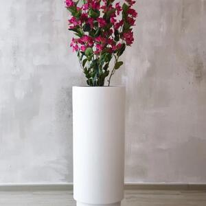 Kvetináč ESCADA, sklolaminát, výška 90 cm, biely