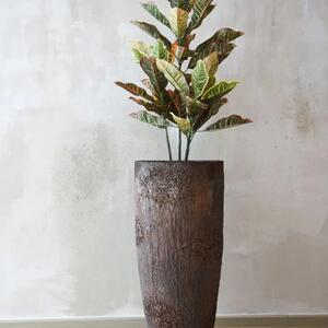 Kvetináč VILLAGE, vláknocement, výška 80 cm, hnedý štruktúra