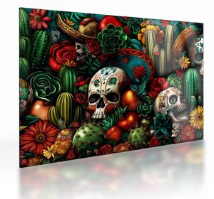 Sklenený obraz - Mexický koncept (70x50 cm)